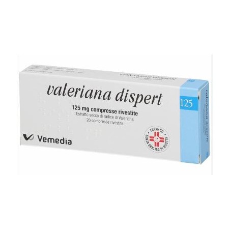 Vemedia Pharma Valeriana Dispert 125 Mg Compresse Rivestite Estratto Secco Di Radice Di Valeriana