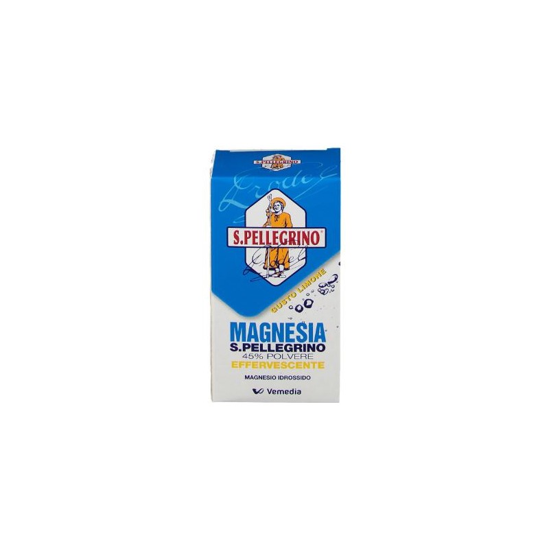 Vemedia Manufacturing B. V. Magnesia S. Pellegrino 45% Polvere Effervescente Magnesio Idrossido