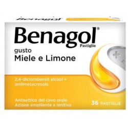 Blister pastiglie di Benagol gusto miele e limone della Reckitt Benckiser