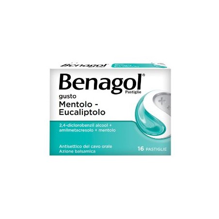 Blister 16 caramelle di Benagol Gusto Mentolo-Eucaliptolo della Reckitt Benkiser