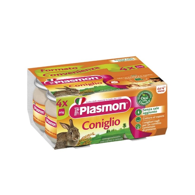 Plasmon Omogeneizzato Coniglio 4 X 80 G