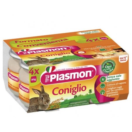 Plasmon Omogeneizzato Coniglio 4 X 80 G