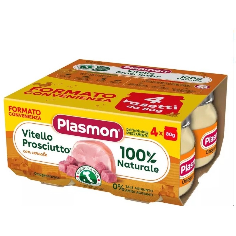 Plasmon Omogeneizzato Vitello - Prosciutto 4 X 80 G