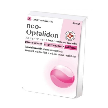 Perrigo Italia Neo-optalidon 200 Mg+125 Mg+25 Mg Compresse Rivestite Paracetamolo+propifenazone+caffeina