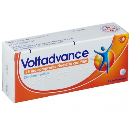 Voltadvance 25 Mg Diclofenac Sodico Compresse Rivestite Con Film 20 cpr