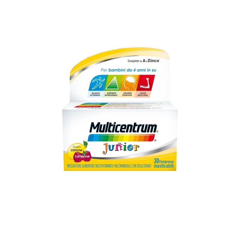 30 compresse di integratore multivitaminico e multiminerale di Multicentrum Junior per bambini