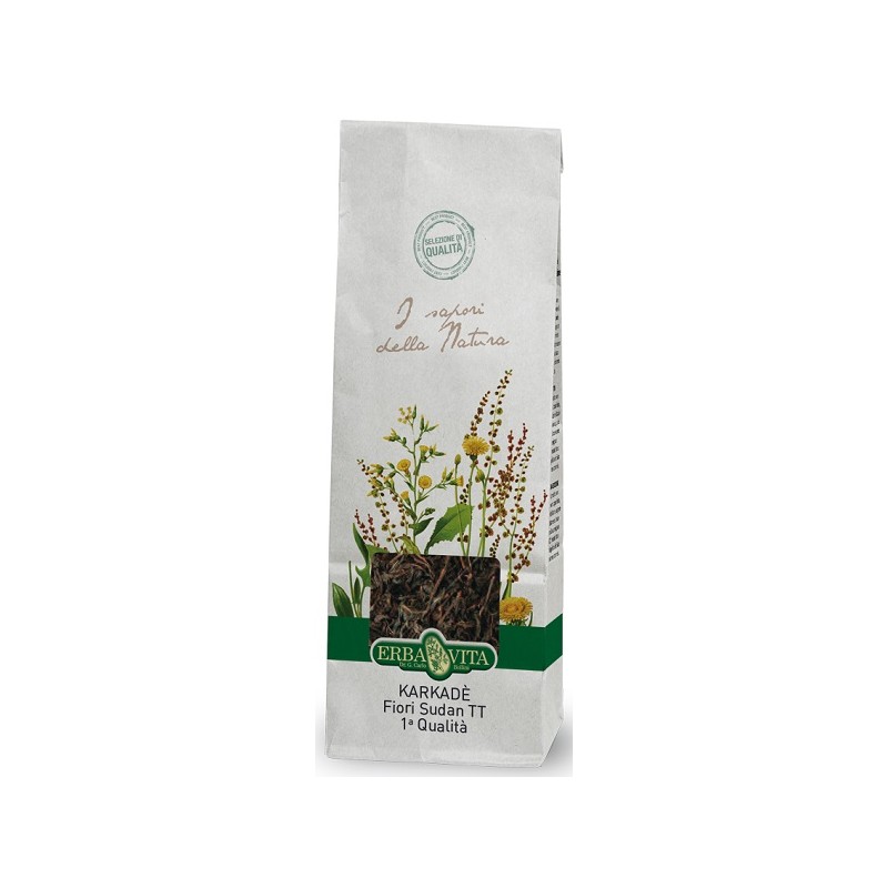 Erba Vita Karkade' Taglio Tisana Prima Qualita' Fiori 100 G