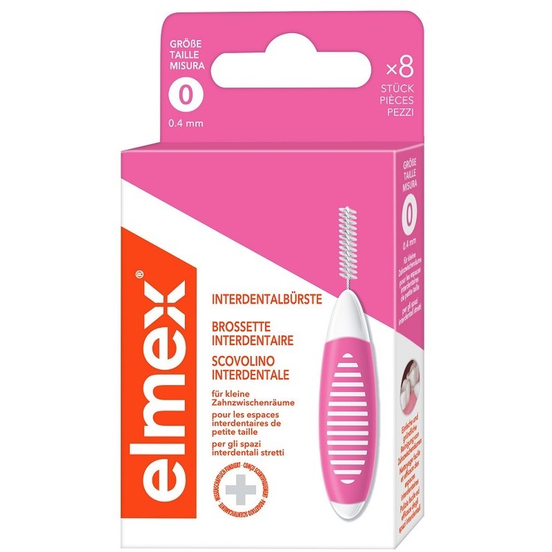 Colgate-palmolive Commerc. Elmex Interdental Brush Pink 0,4mm 8 Pezzi