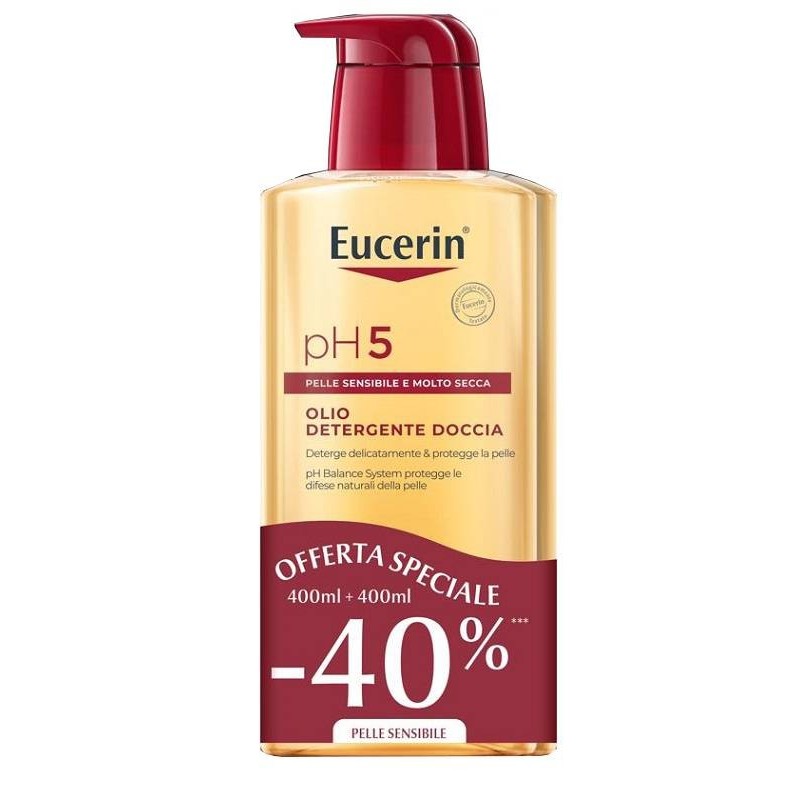 Beiersdorf Eucerin Bipacco Ph5 Olio Detergente 400 Ml + 400 Ml