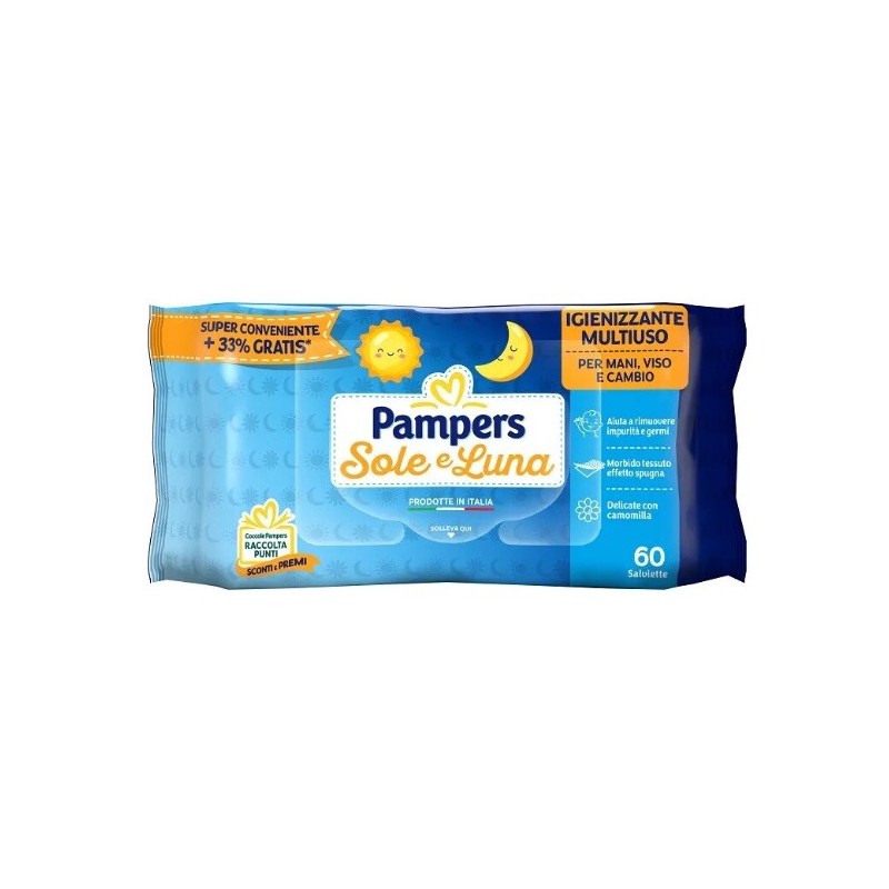 Fater Pampers Wipes Sole&luna 45+15 Pezzi