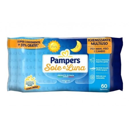 Fater Pampers Wipes Sole&luna 45+15 Pezzi