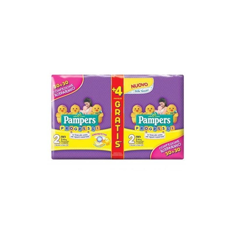 Fater Pampers Progressi Mini Pannolino 2 3-6kg 60 Pezzi