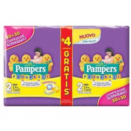 Fater Pampers Progressi Mini Pannolino 2 3-6kg 60 Pezzi