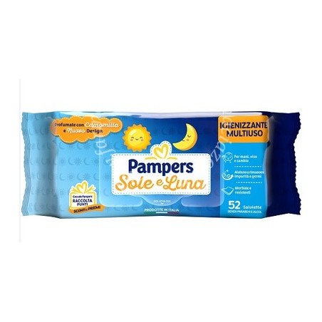 Fater Pampers Wipes Sole & Luna 52 Pezzi