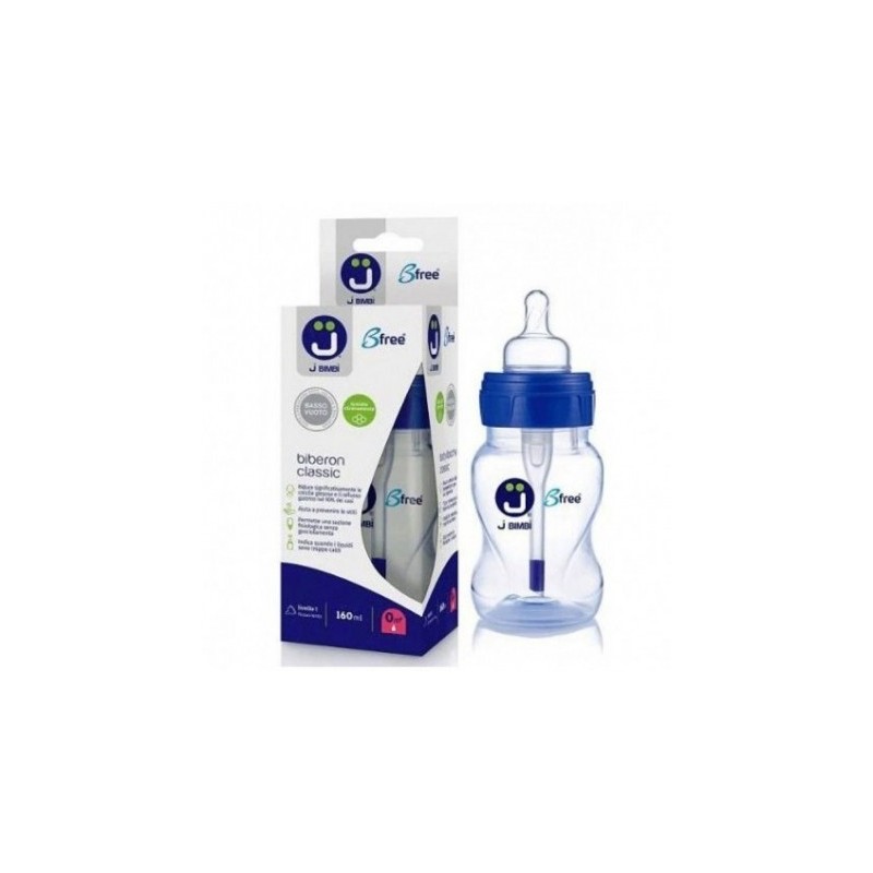 Colpharma J Bimbi B Free Classic 160 Ml Biberon In Pp Con Canula Anticoliche E Tettarella In Silicone