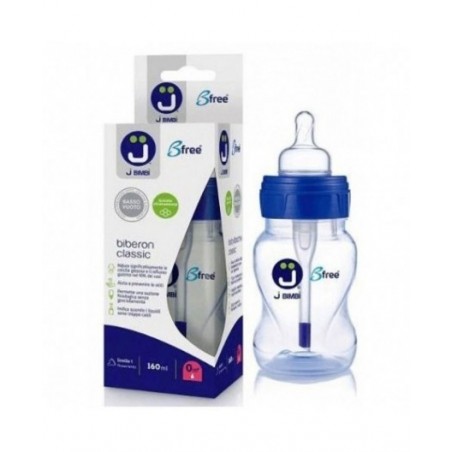 Colpharma J Bimbi B Free Classic 160 Ml Biberon In Pp Con Canula Anticoliche E Tettarella In Silicone