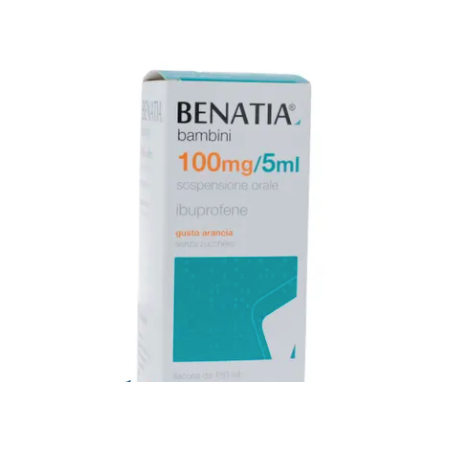 Benatia Bambini 100mg/5ml Sospensione Orale Gusto Arancia Senza Zucchero 150 ml