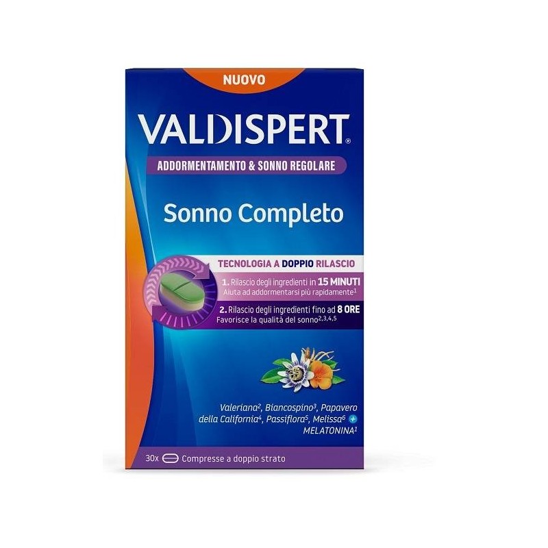 Vemedia Pharma Valdispert Sonno Completo 30 Compresse A Doppio Strato