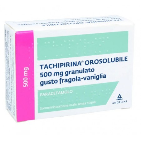 Tachipirina Orosolubile 500 Mg Paracetamolo granulato gusto fragola e vaniglia