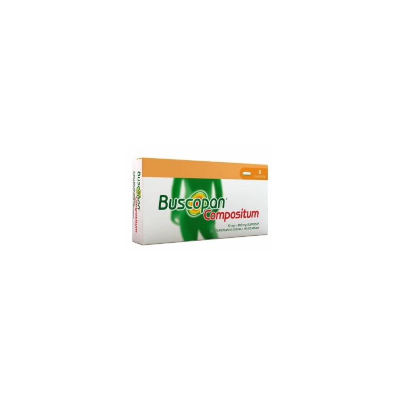 Opella Healthcare Italy Buscopan Compositum 10 Mg + 800 Mg 6 Supposte N-butilbromuro Di Joscina + Paracetamolo