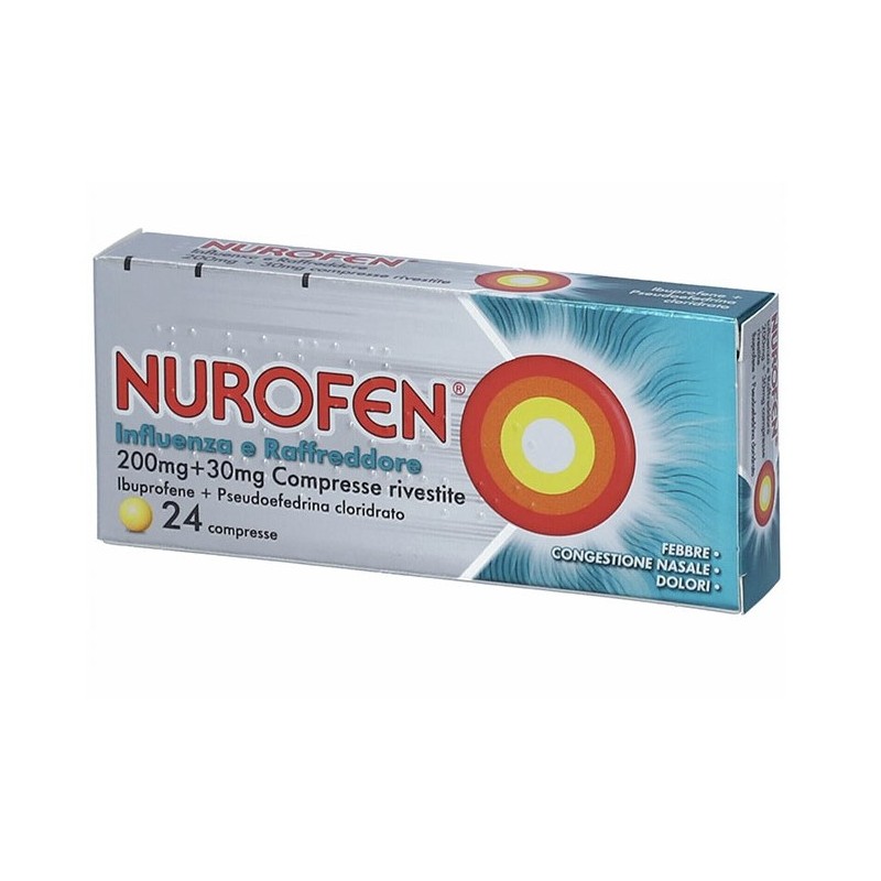 Nurofen Influenza E Raffreddore 200 Mg + 30 Mg 24 Compresse Rivestite