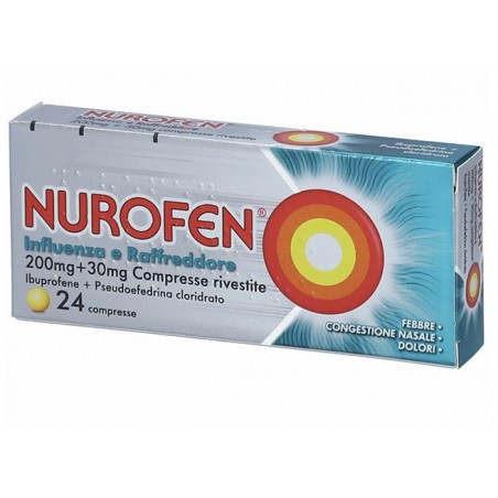 Nurofen Influenza E Raffreddore 200 Mg + 30 Mg 24 Compresse Rivestite