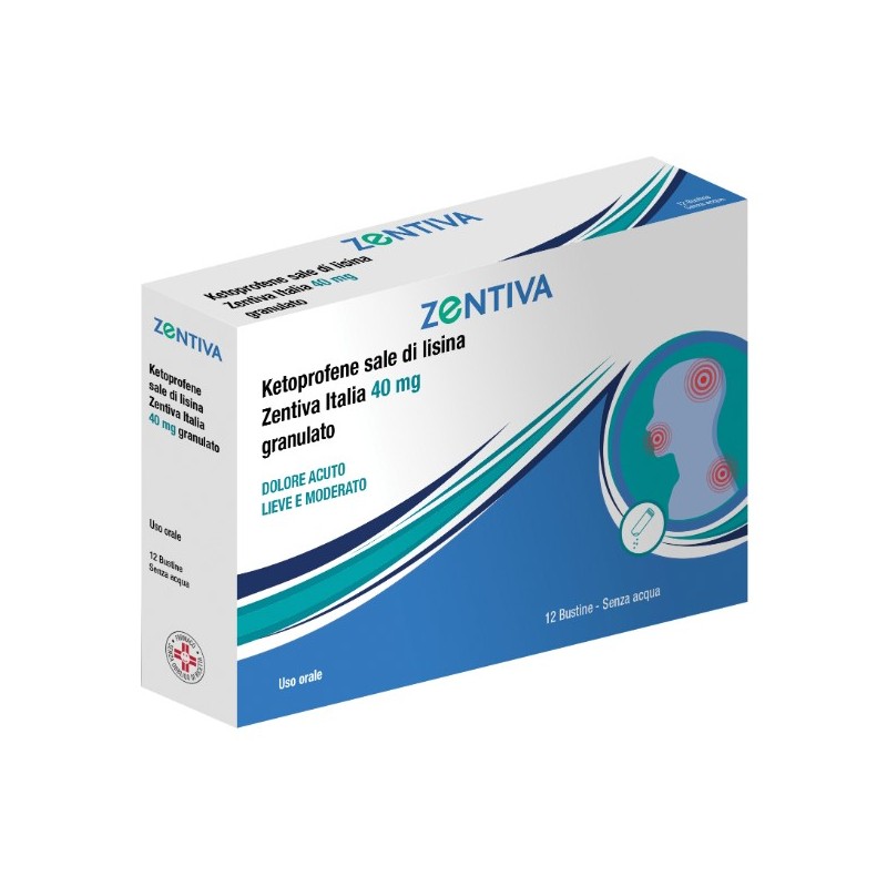 Ketoprofene Sale Di Lisina Zentiva Italia 40 Mg Granulato 12 bustine