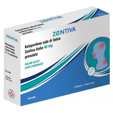 Ketoprofene Sale Di Lisina Zentiva Italia 40 Mg Granulato 12 bustine