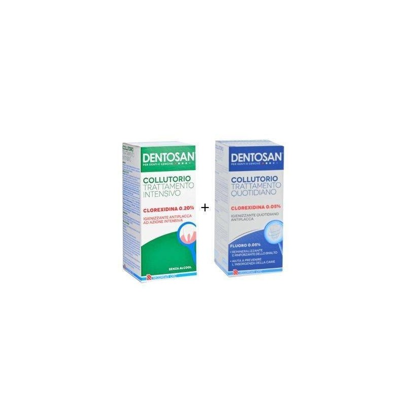 Recordati Dentosan Collutorio Bipack 0,2% Intensivo 200 Ml + 0,05% Quotidiano 200 Ml