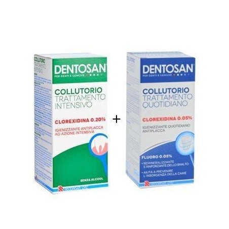 Recordati Dentosan Collutorio Bipack 0,2% Intensivo 200 Ml + 0,05% Quotidiano 200 Ml