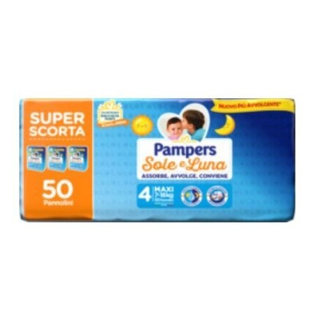 Fater Pampers Sole Luna Trio Maxi 50 Pezzi