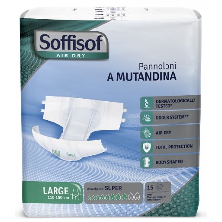 Silc Pannolino Mutandina Air Dry Soffisof Super L 15 Pezzi