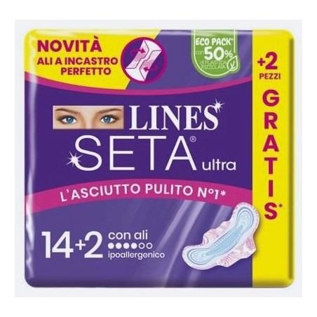 Fater Lines Seta Ultra Assorbenti Ali Cp 14+2 Pezzi