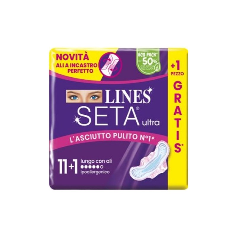 Fater Lines Seta Ultra Assorbenti Lungo Ali Cp 11+1 Pezzi