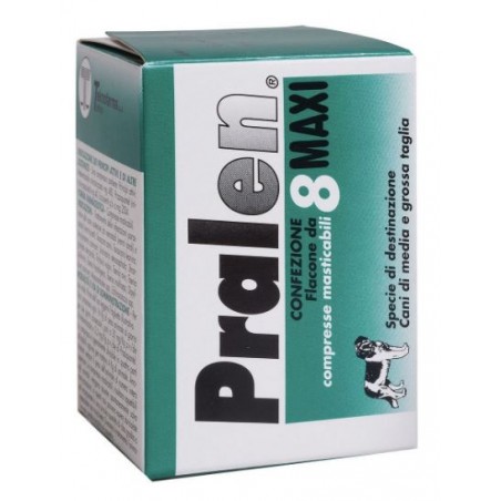 Teknofarma Pralen Maxi 480 Mg/40 Mg 8 Compresse Masticabili Per Cani Di Media E Grossa Taglia