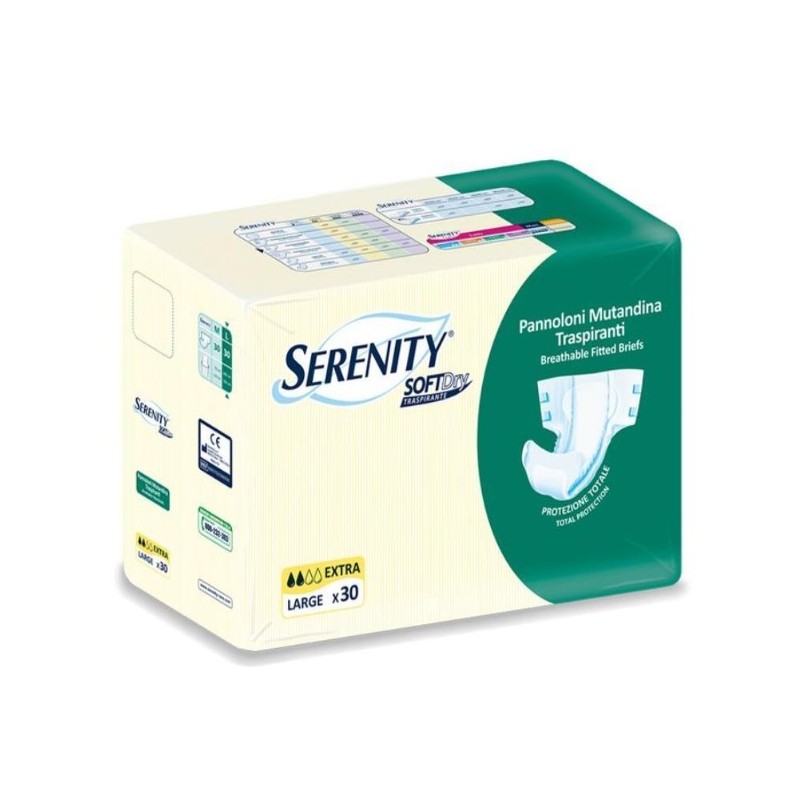 Pannolone Per Incontinenza Serenity Softdry Formato Extra Taglia Large 30 Pezzi