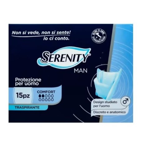 Pannolino Serenity Light Man Comfort Con Adesivo O Altro Fissaggio 15 Pezzi