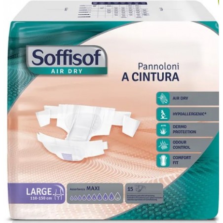 S. I. L. C. Pannolone Mutandina A Cintura Maxi Taglia Large Soffisoff Air Dry 15 Pezzi