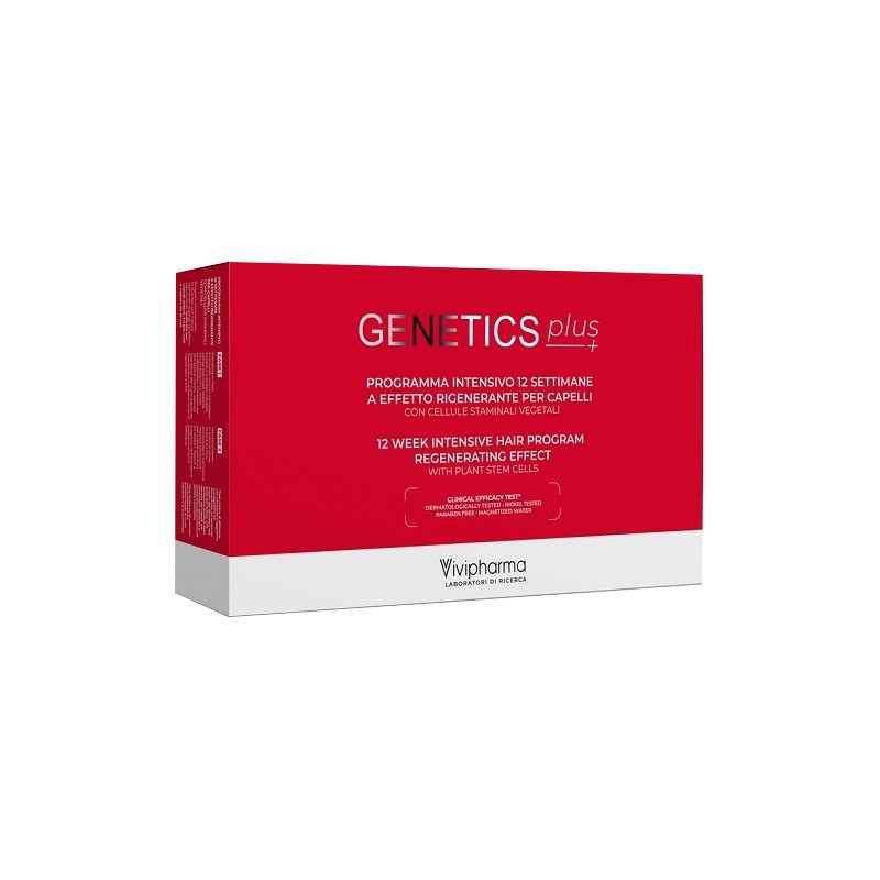 Vivipharma S. A. Genetics Plus Programma Intensivo 12 Settimane A Effetto Rigenerante Per Capelli Con Cellule Staminali Vegetali