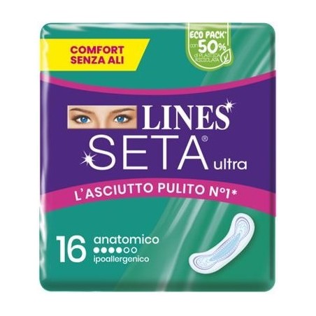 Fater Lines Seta Ultra Assorbenti Anatomico Cp 16 Pezzi