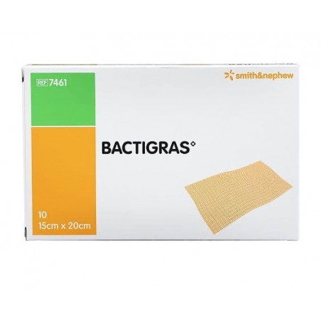 Smith & Nephew Garza Medicata Bactigras Con Clorexidina Acetato 0,5% 15x20cm 10 Pezzi