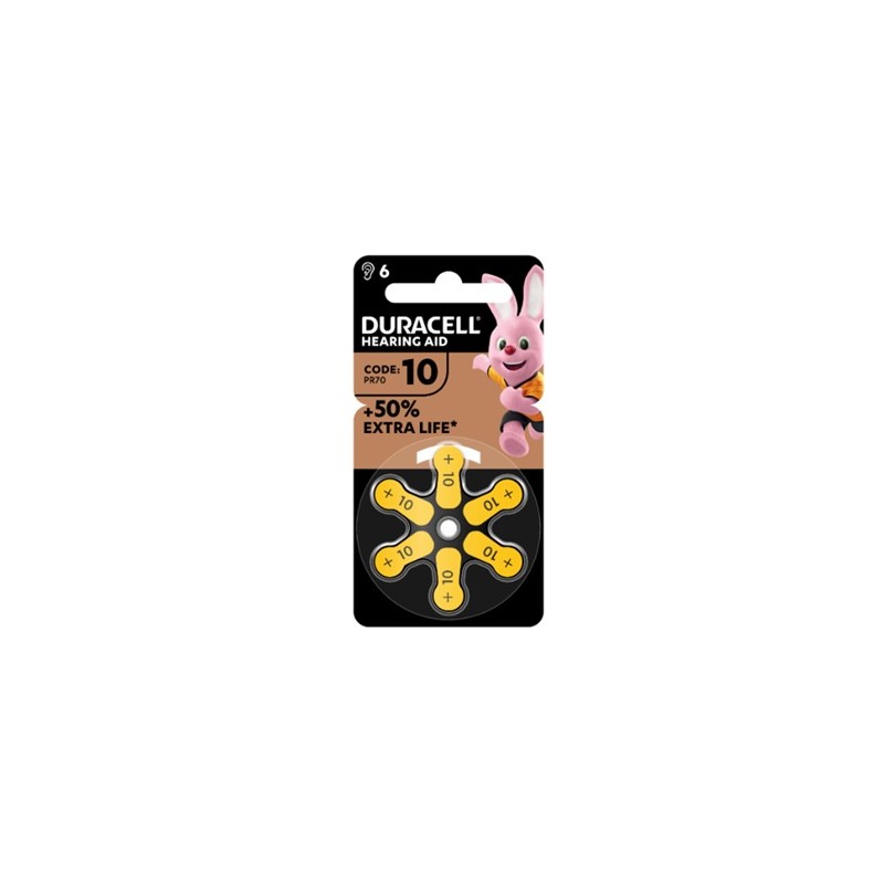 Duracell Italy Duracell Easy Tab 10 Giallo Batteria Per Apparecchio Acustico 6 Pezzi