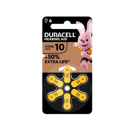 Duracell Italy Duracell Easy Tab 10 Giallo Batteria Per Apparecchio Acustico 6 Pezzi