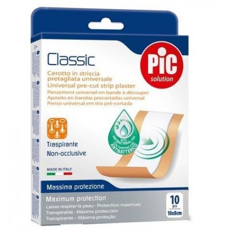 Pikdare Cerotto Pic Classic Striscia 10x8 Cm Antibatterico 10 Pezzi