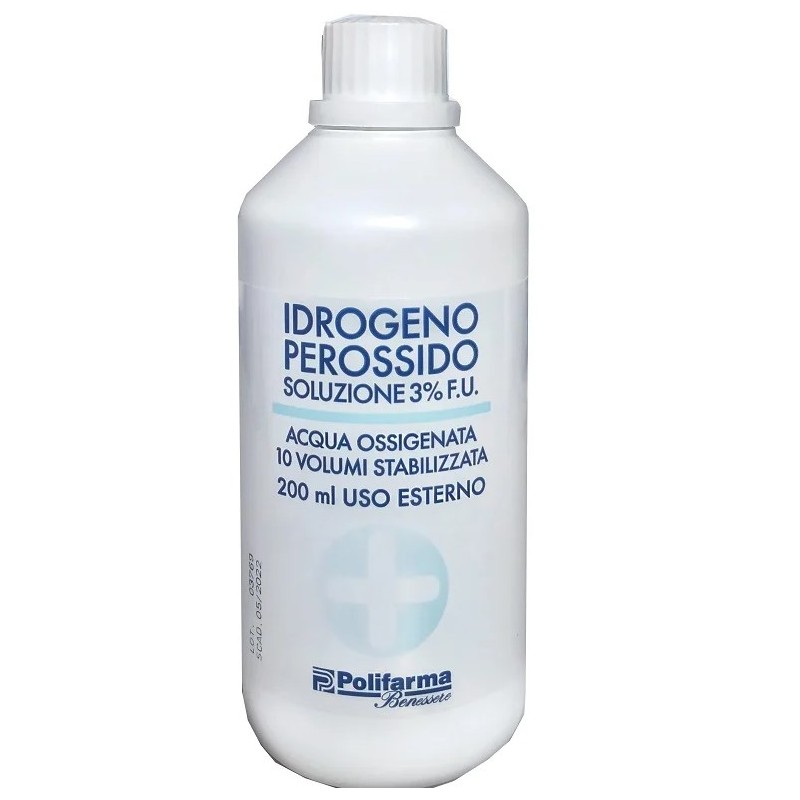 Cavallaro Perossido Di Idrogeno Stabilizzato A 10 Volumi Fu Edizione Vigente Uso Esterno 200 Ml Flacone Serigrafato