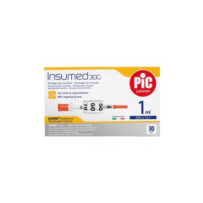 Pikdare Siringa Per Insulina Pic 1 Ml 100 Ui Ago 26 Gauge 1/2 1 Pezzo