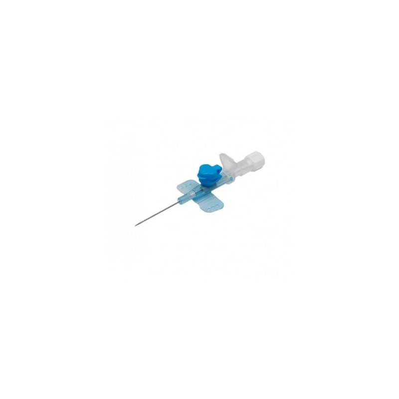 Farmacare Ago Cannula A Due Vie 22 Gauge 0,9x25mm In Acciaio Inox Con Siliconatura Esterna, Tappo Luer Lock E Alette Laterali Co