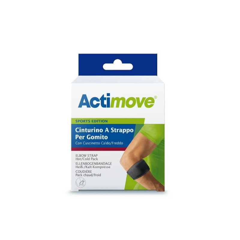 Essity Italy Actimove Sports Edition Cinturino A Strappo Per Gomito Con Cuscinetto Caldo/freddo Universale