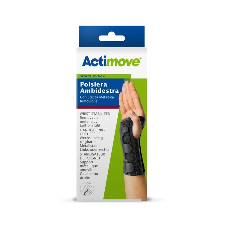 Essity Italy Actimove Sports Edition Polsiera Ambidestra Con Stecca Metallica Rimovibile M