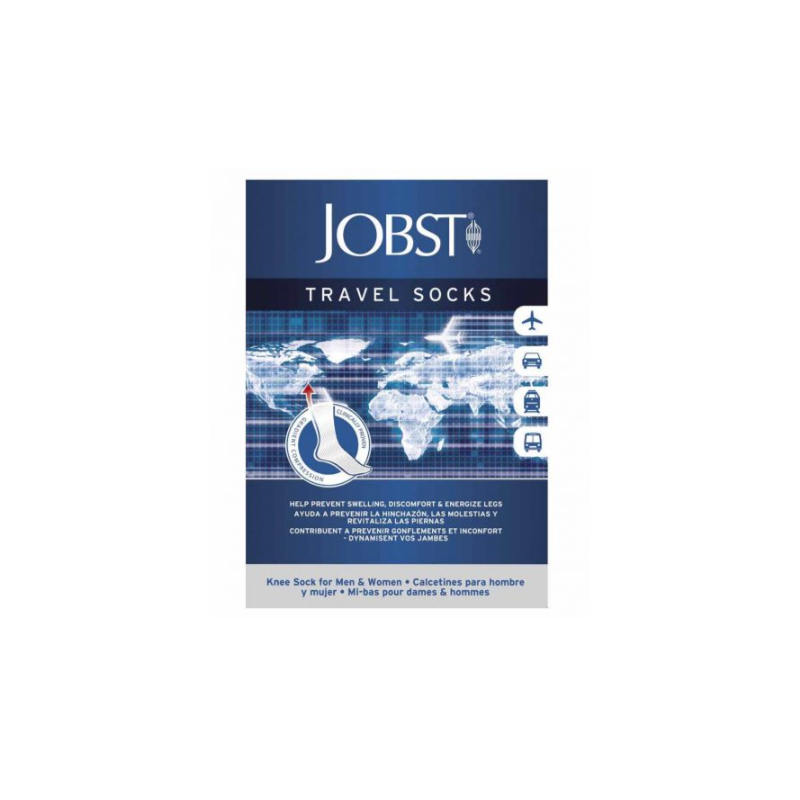 Essity Italy Calza Compressiva Jobst Travel Socks 15-20mmhg Gambaletto Blu Large Articolo 788470000601